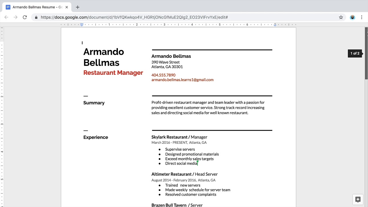 Write a Summary Statement