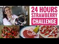Eating STRAWBERRY For 24 Hours Challenge | Weird Dishes Only 😅