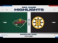 NHL Highlights Wild Vs Bruins March 28 2026