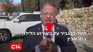 השר בן גביר על האירוע הלילה בתראבין: "מגבה את השוטרים שלנו, מדובר בעבריין שסיכן חיים של לוחם" (חדשות ערוץ 14) - התמונה מוצגת ישירות מתוך אתר האינטרנט יוטיוב. זכויות היוצרים בתמונה שייכות ליוצרה. קישור קרדיט למקור התוכן נמצא בתוך דף הסרטון