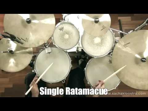 Single Ratamacue Drum Rudiment On Snare & Drum Kit