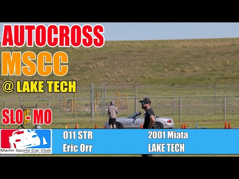 04.07.2024 MSCC - LAKE TECH 011 STR Mazda NB Miata in slow motion on an autocros course.