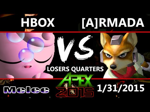 Apex 2015 - Armada (Fox) Vs. Hungrybox (Jigglypuff) - Losers Quarters - SSBM