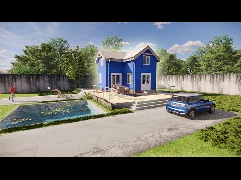 35m2 w kształcie litery L. Domek letniskowy. Bez pozwolenia na budowę.