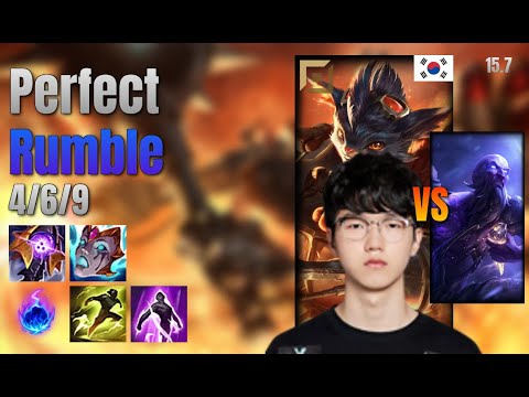 Perfect Top Rumble vs Ryze lol KR solo rank Full Game 15.7 | 퍼펙트 럼블 vs 라이즈