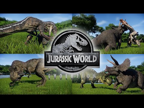 [ 4K ] Jurassic World Evolution All Dinosaurs Showcase 68 species