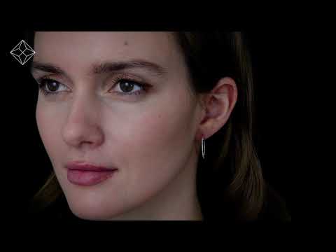 0.25ct Lab Diamond Hoop Earrings H/Si Quality in 9K White Gold - NDH5268Y