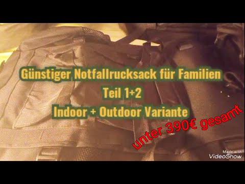 Günstiger Notfallrucksack für Familien Teil 1+2 BOB Fluchtrucksack