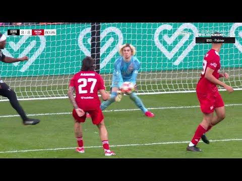 XQC WITH AN INSANE DOUBLE SAVE IN THE 80' MINUTE TO SAVE SIDEMEN FC