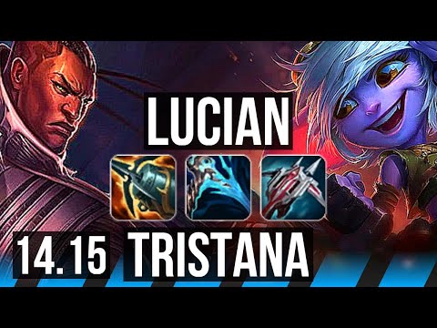 LUCIAN vs TRISTANA (MID) | Rank 7 Lucian, 17/2/3, Legendary, 43k DMG | NA Challenger | 14.15