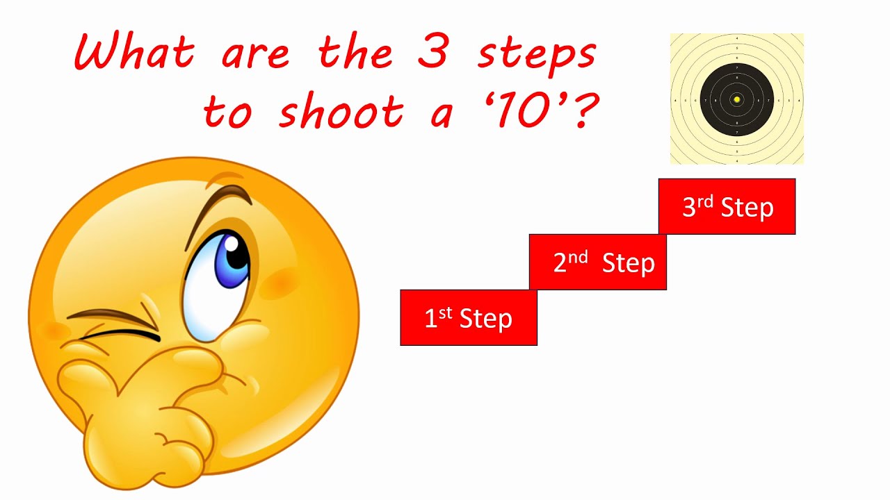 What are the 3 Steps for shooting a 10