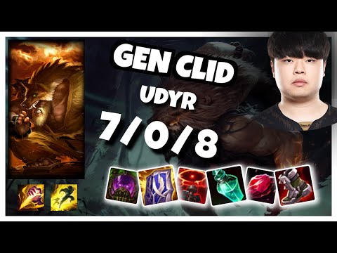 Udyr vs Taliyah GEN Clid JUNGLE (7/0/8) - v11.3