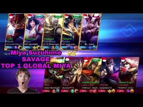 TOP 1 MIYA - SAVAGE IMP rebirth666 - Mobile Legends