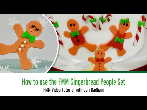 GINGERBREAD PEOPLE 8 pc fondant icing cutter set GINGERBREAD PEOPLE 8 pc fondant icing cutter set