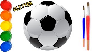 Glitter Soccer Ball , Football Coloring Pages | Drawing and Painting for Kids | COLOR KIDS ⚽