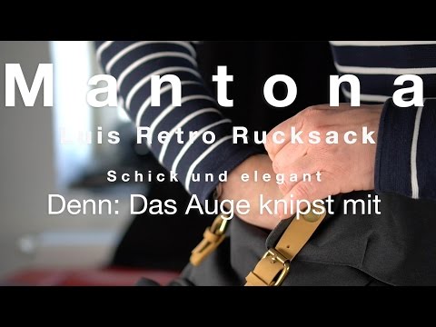 Mantona Luis Retro-Fotorucksack schwarz - Elegantes Raumwunder für Foto und Freizeit