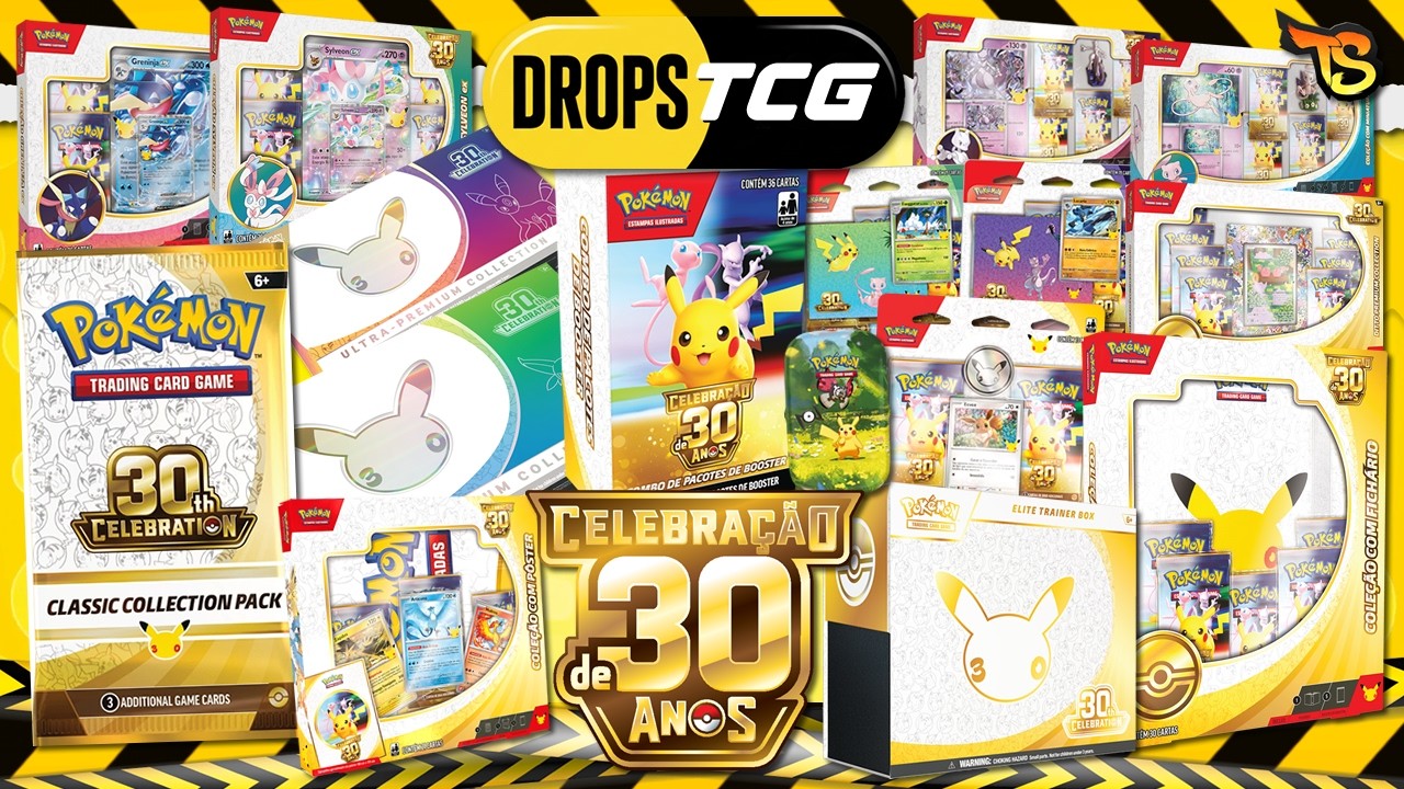 SURREAL! Todos os Produtos da Coleção de 30 anos do Pokémon TCG foram REVELADOS e São INCRÍVEIS!