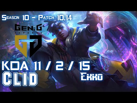 Gen Clid EKKO vs LEE SIN Jungle - Patch 10.14 KR Ranked
