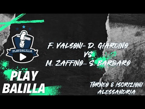 F. Valsoni- D. Giardino VS M. Zaffino- S. Barbaro Torneo 8 iscrizioni Alessandria