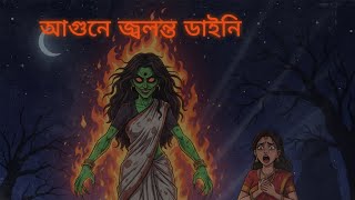 আগুনে জ্বলন্ত ডাইনি