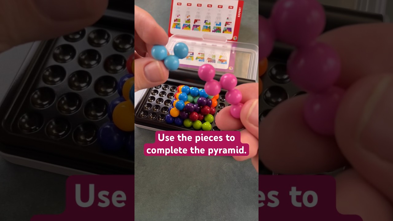 Use the pieces to complete the IQ Puzzler Pro 3D pyramid. #puzzlesolving #puzzles