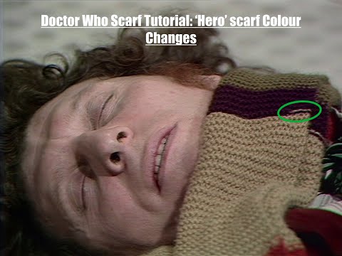 Doctor Who Scarf Tutorial: 'Hero' Scarf Colour Changes [CC]