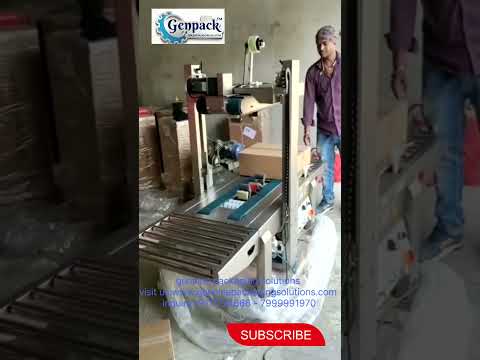 fully automatic carton sealing machine demo#manufacturing#carton sealing