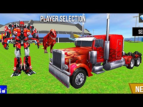 Red Optimus Transformers Truck Robot Dino Transform Game 2020 - Android Gameplay