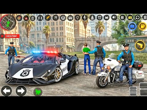 US Police Car Drift in The City Simulator || Cop Patrol Chase Driving 3D Game Android Gameplay