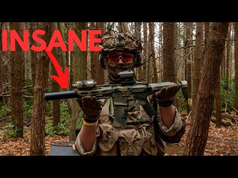 This Airsoft Gun SLAPS-  Upgraded Ares Amoeba AM 014 Honey Badger