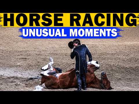 15 OF THE WEIRDEST HORSE RACING MOMENTS!