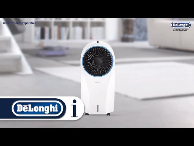 DeLonghi EV250 Climatizador Evaporativo Ionizador Portátil 55W Blanco video
