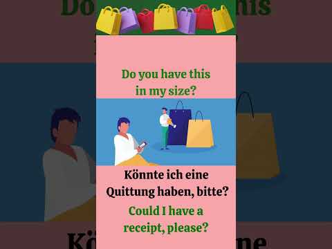 Let's learn some phrases used during shopping in German language #germangyan