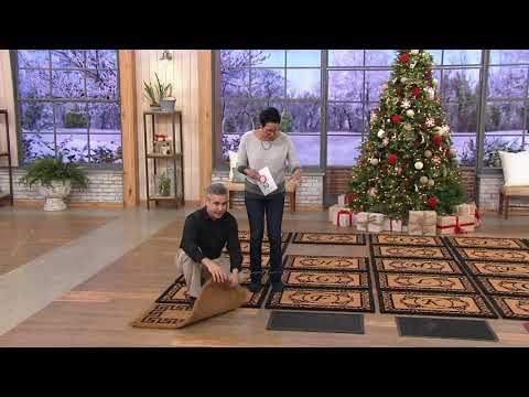 2' x 3' Outdoor Monogram Initial Coir Doormat on QVC