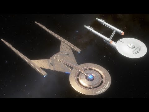 USS Discovery v TOS Enterprise Size Comparison