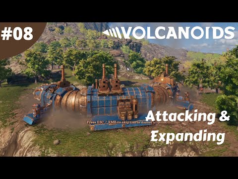 Attacking & Expanding The Drillship  - Volcanoids - #08 - Lets Play
