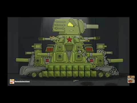 KV-44 vs KV-6 parasite cartoon about tanks