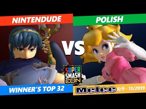 SSC 2019 SSBM -  Nintendude (Marth) VS CRIT Polish (Peach) Smash Melee Winner's Top 32