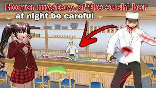 Horror mystery of the sushi bar in SAKURA SCHOOL SIMULATOR concept