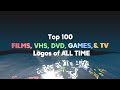 Top 100 Movies VHS DVD Games And TV Logos Of ALL TIME