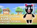 ANIMAL CROSSING AGNES CROCHET TUTORIAL PART 1 OF 2 HEAD BODY LEGS ARMS SNOUT EARS