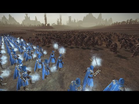 390 TEMPLAR CRUSADER KNIGHTS vs 6240 BLACK ORCS - Total War: WARHAMMER