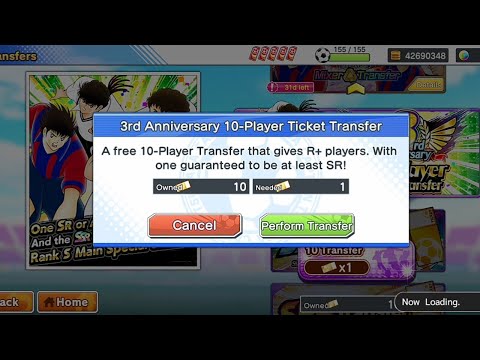 Gacha ticket Free 10 Transfer | Captain Tsubasa Dream Team