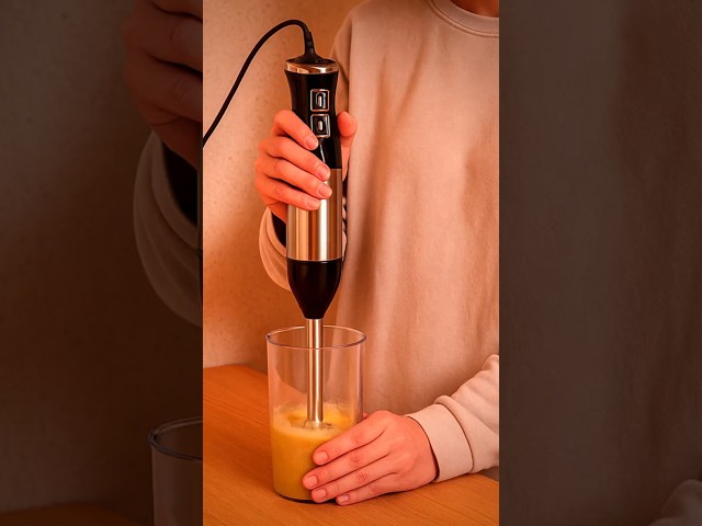 Video MIXER ELÉTRICO DE MÃO EM INOX 220V PORTÁTIL – IDEAL PARA RECEITAS E BEBIDAS