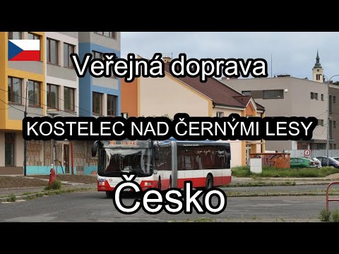 Kostelec nad Černými lesy, Česko. Veřejná doprava