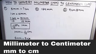 How to convert mm to cm / Convert Millimeter to Centimeter /  mm to cm conversion