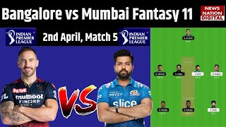 RCB vs MI Dream 11 Prediction 2023: Royal Challengers Bangalore vs Mumbai Indians Top Fantasy Pics