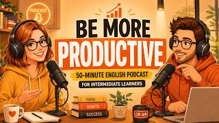How to Become More Productive | 50-Minute English Podcast for Intermediate Learners