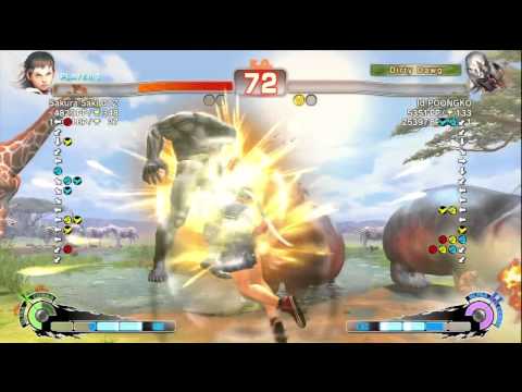 SSF4:AE Commentary - Sakura Saki 012 (Sakura) vs Poongko (Seth)