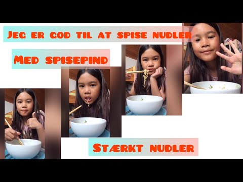 Jeg er god til at spise stærkt nudler med spisepind #halvdansk #halvthai #girl